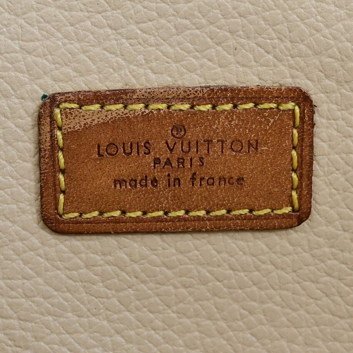 LOUIS VUITTON Logo Sac Plat Hand Tote Bag Monogram Leather Brown M51140 30EE026
