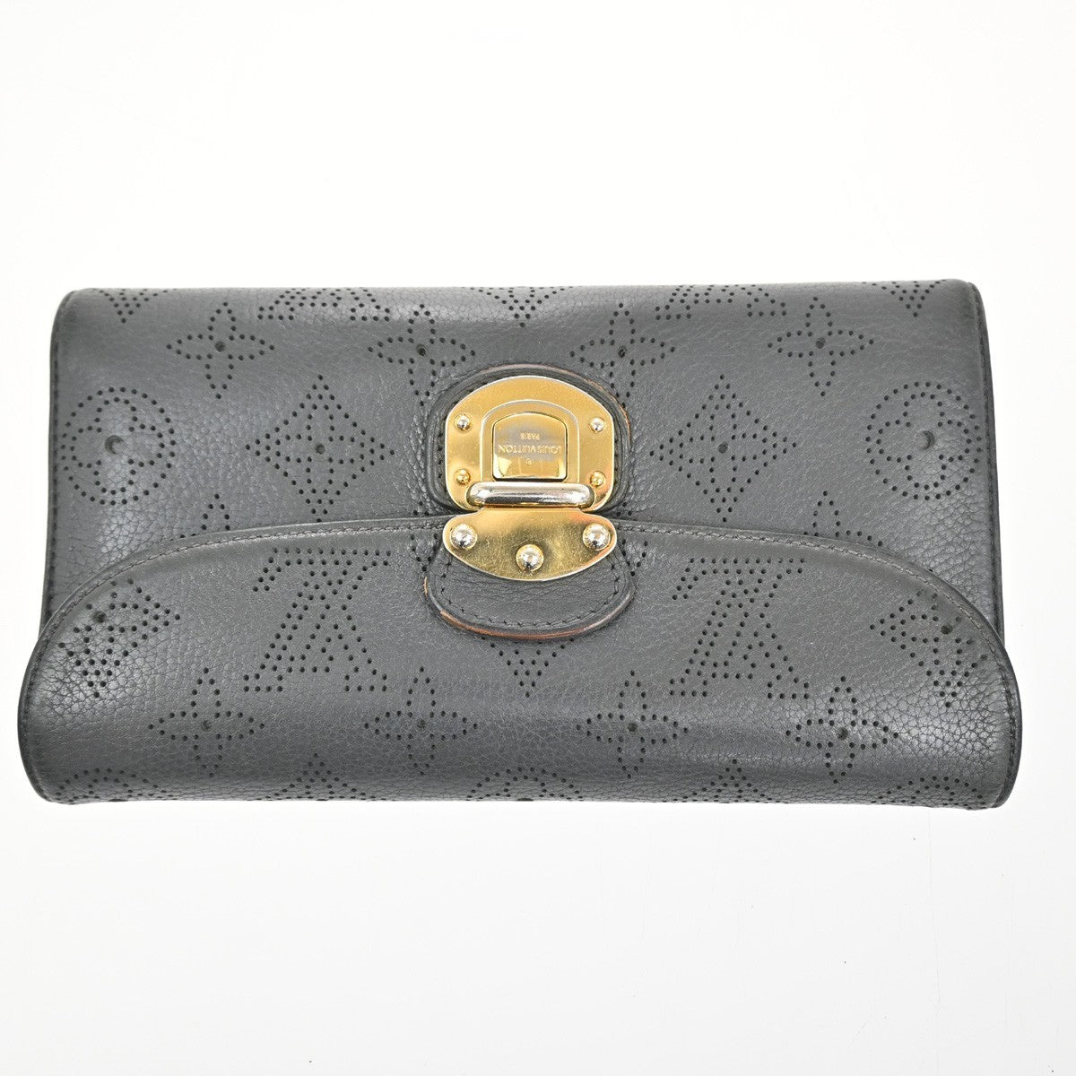 LOUIS VUITTON Portefeuille Amelia Wallet Monogram Mahina Gray M93761 09KC396