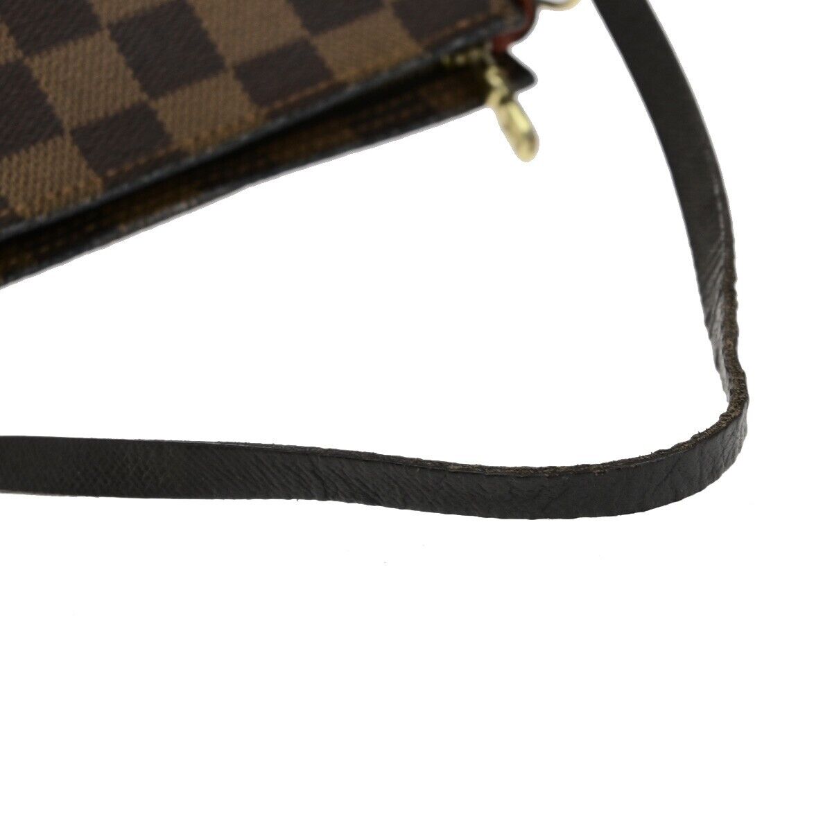 LOUIS VUITTON  Trousse Makeup Hand Bag Damier Ebene Leather Brown N51982 81EB766