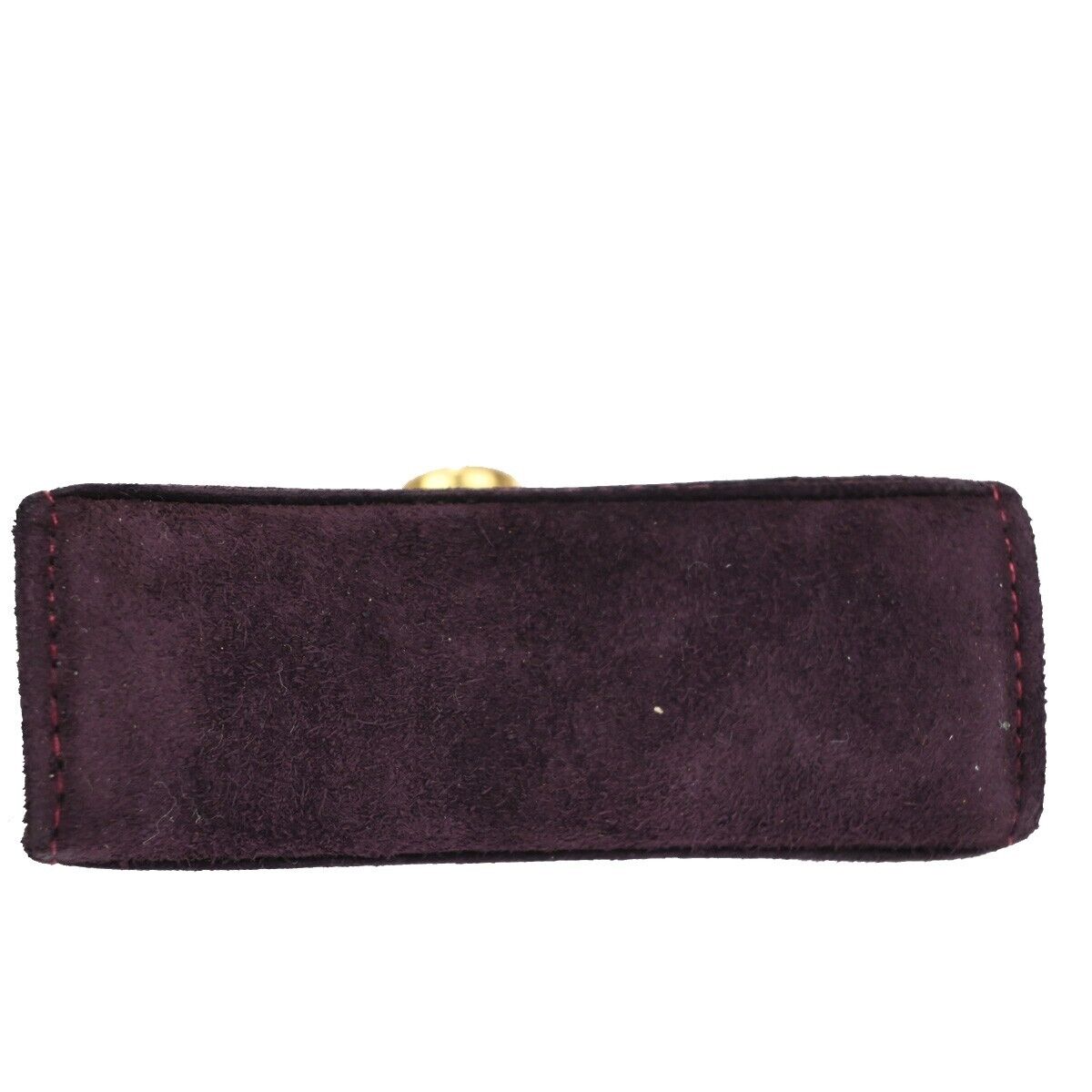 SALVATORE FERRAGAMO Gancini Mini Chain Shoulder Bag Suede Leather Purple 80EA650