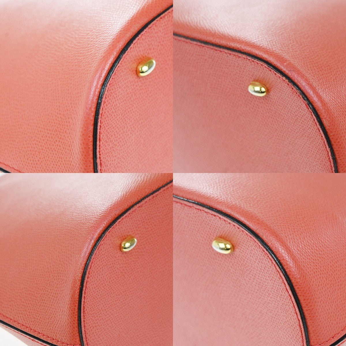 CELINE Logo 2way Shoulder Hand Bag Leather Orange Italy 84EG349