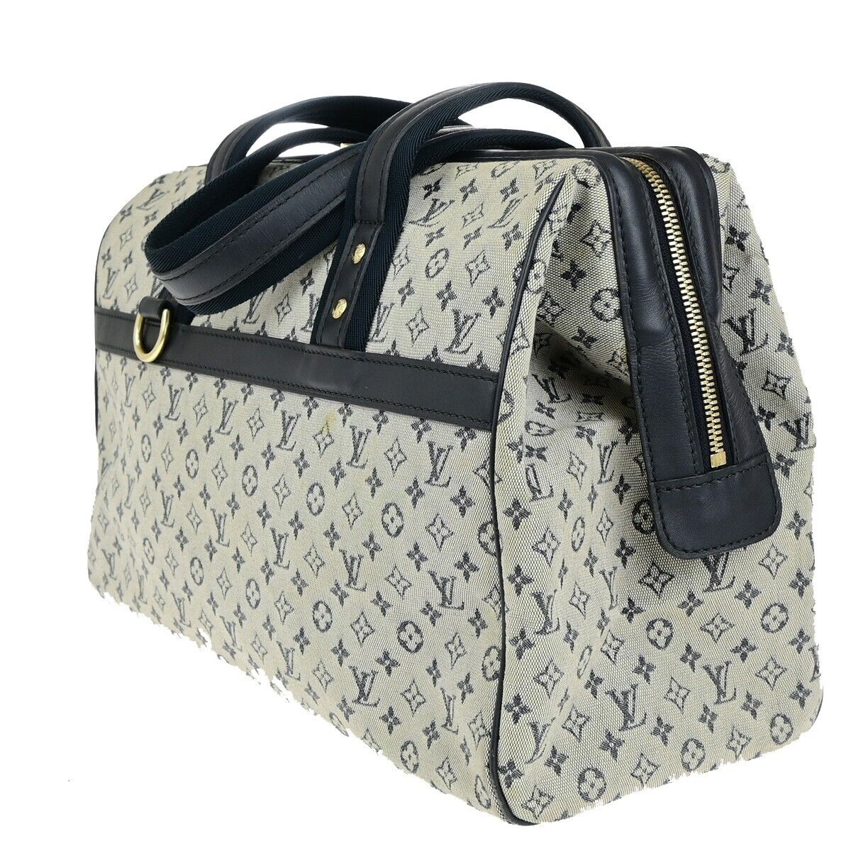 LOUIS VUITTON Josephine GM Hand Bag Monogram Mini Canvas Blue M92211 33ED326