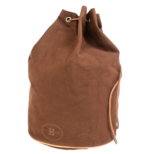 HERMES H Logo Polochon Mimile Shoulder Bag Cotton Leather BN GHW France 35YG636