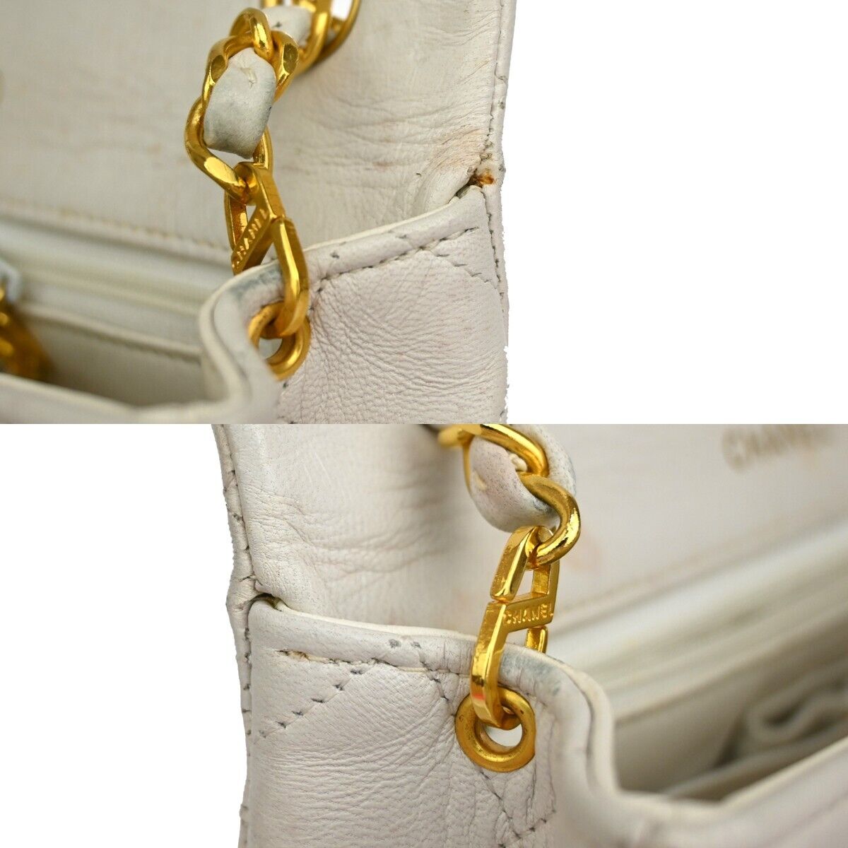 CHANEL CC Logo Matelasse 23 Chain Shoulder Bag Leather WE GHW Vintage 657RH323