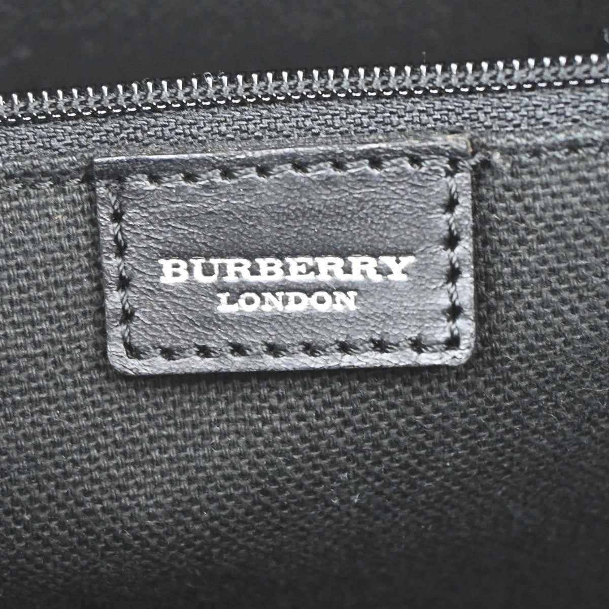 BURBERRY Logo Hand Shoulder Bag Nova Check Leather PVC Black Beige SHW 33EF771