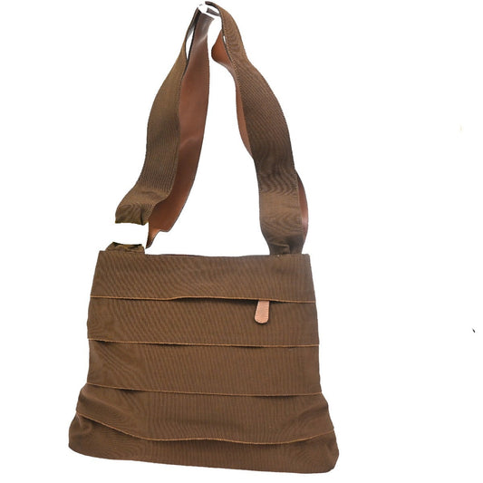 SALVATORE FERRAGAMO Vara Shoulder Bag Canvas Leather Brown GHW Italy 02KC523