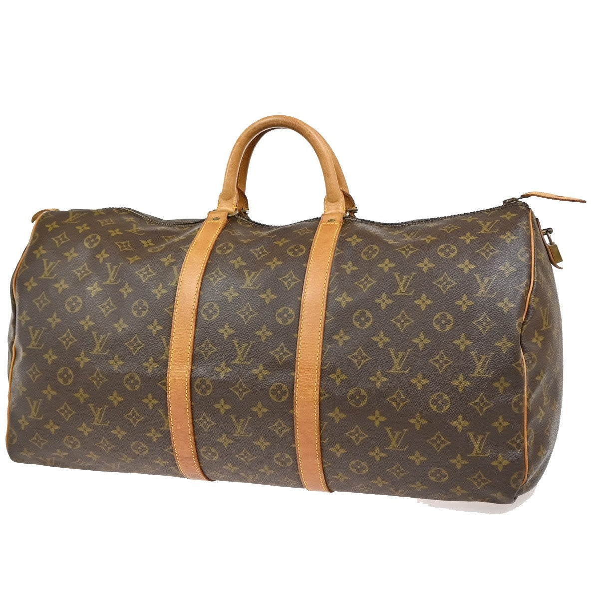 LOUIS VUITTON Keepall 55 Travel Hand Bag Monogram Leather Brown M41424 61YJ081