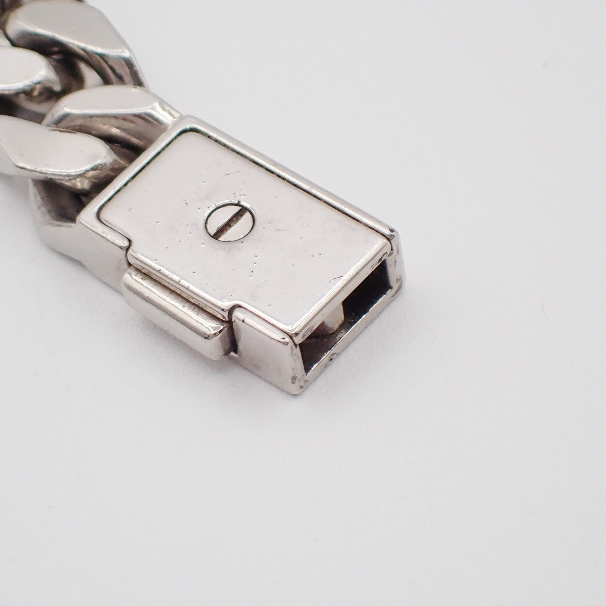LOUIS VUITTON Logo Monogram Chain Bracelet  Silver Italy M00270 85RL711