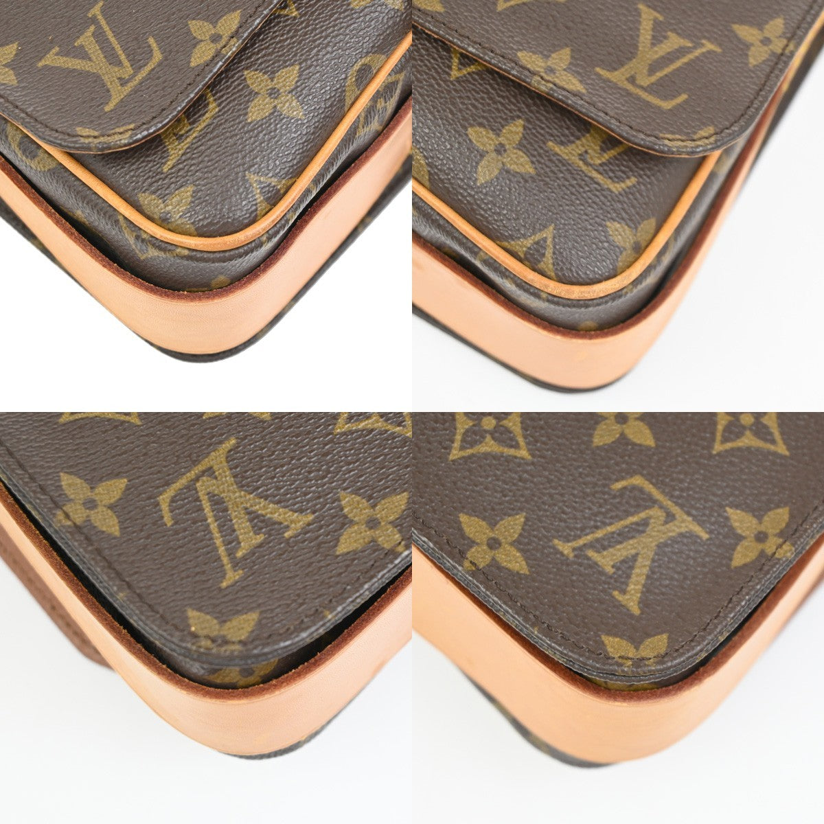 LOUIS VUITTON Cartouchiere MM Shoulder Bag Monogram Leather Brown M51253 16PA049