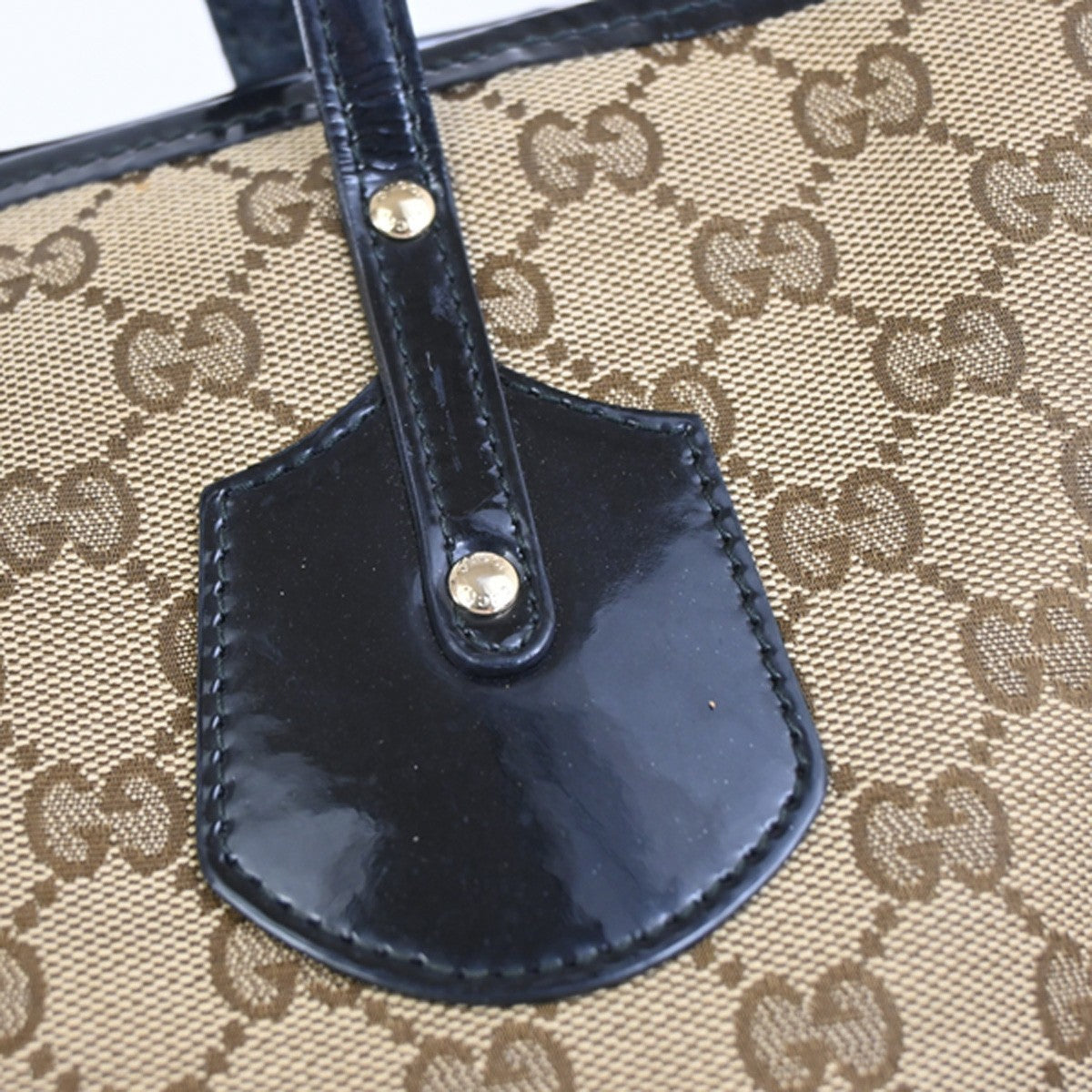 GUCCI GG Jolie Shoulder Hand Bag Canvas Patent Leather Brown GHW Italy 38KC906