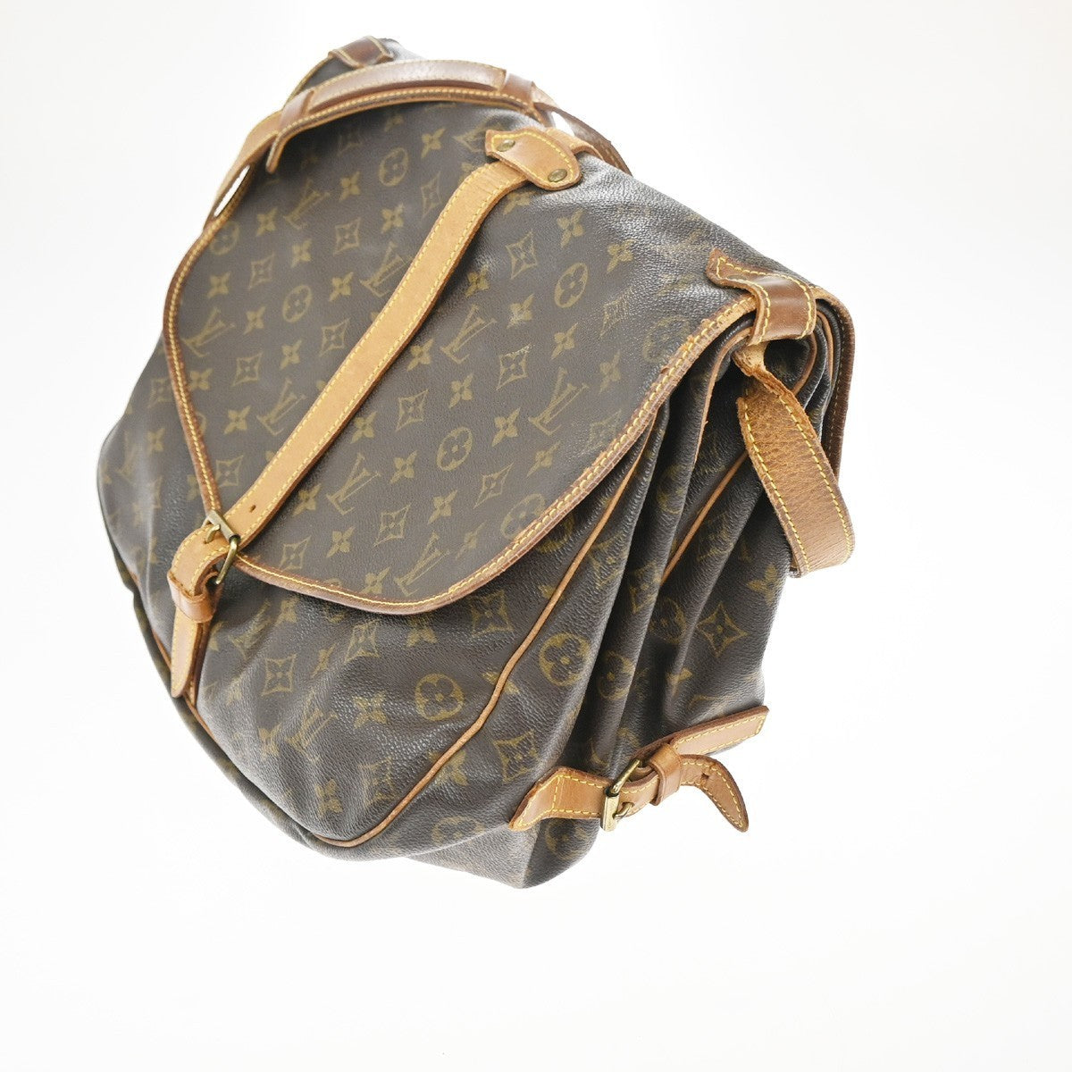 LOUIS VUITTON Saumur 35 Shoulder Bag Monogram Leather BN France M42254 86TA549
