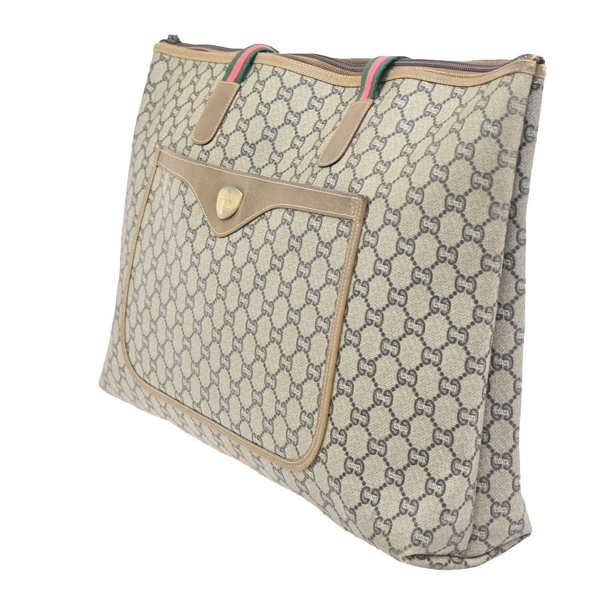 GUCCI PLUS GG Pattern Sherry Shoulder Tote Bag PVC Leather BE BN Italy 61ZA327