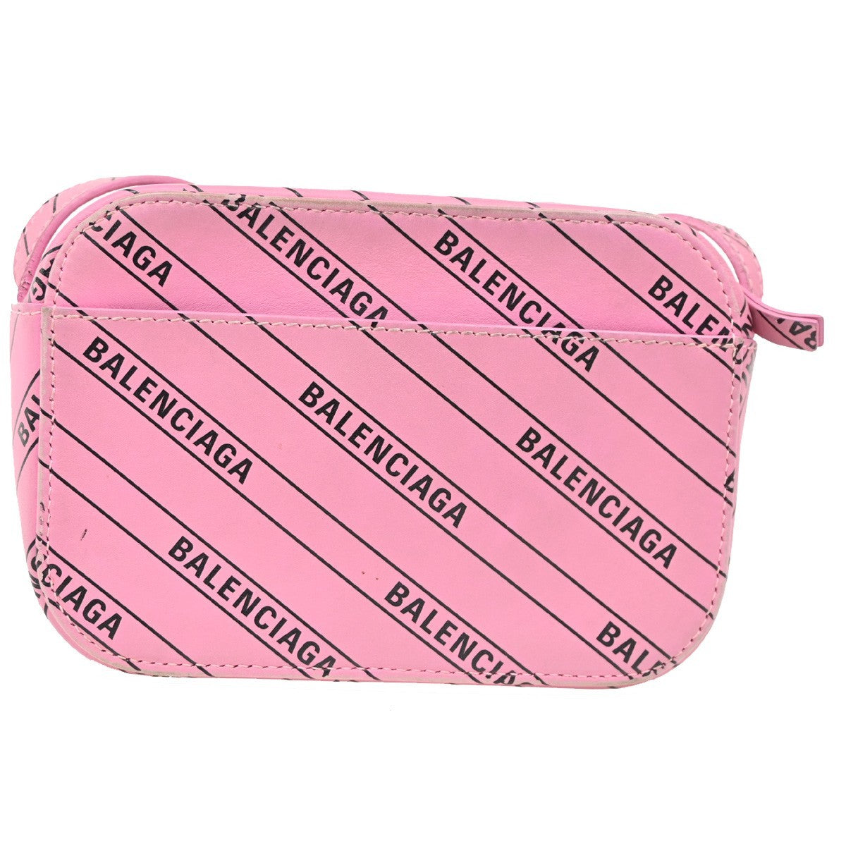 BALENCIAGA Logo Everyday Mini Shoulder Camera Bag Leather Pink Italy 32CA240