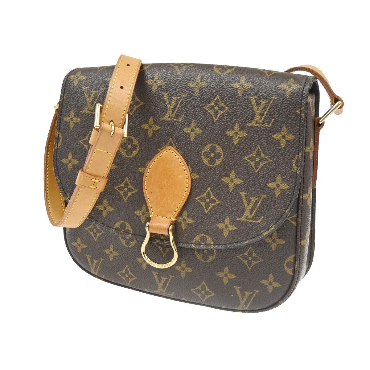 LOUIS VUITTON Saint Cloud GM Shoulder Bag Monogram Leather Brown M51242 82CA746