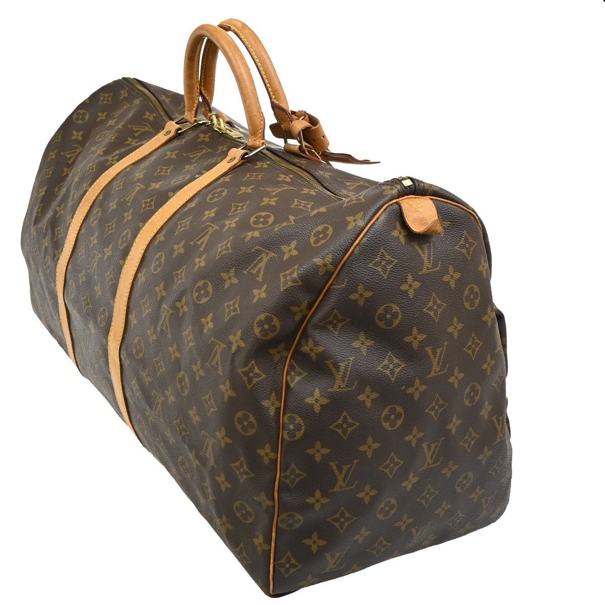 LOUIS VUITTON Keepall 60 Travel Hand Bag Monogram Leather Brown M41422 11TA351