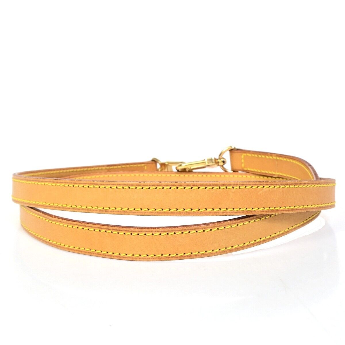 LOUIS VUITTON Shoulder Strap Leather Brown Gold France Bag Accessory 69YF126