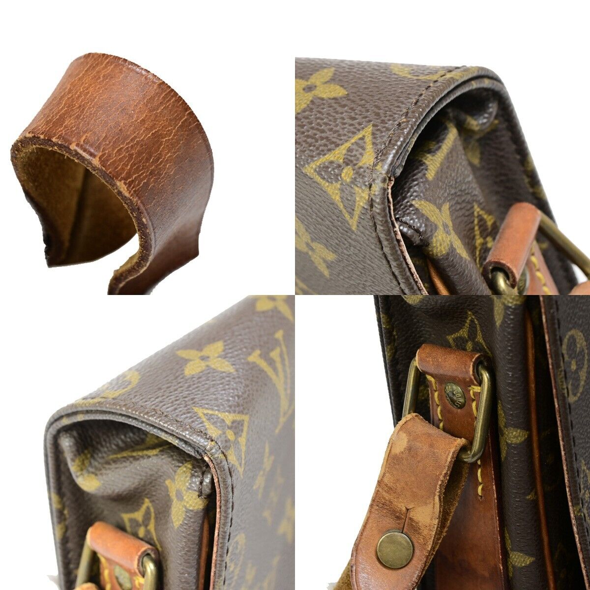 LOUIS VUITTON Cartouchiere GM Shoulder Bag Monogram Leather Brown M51252 65YF284