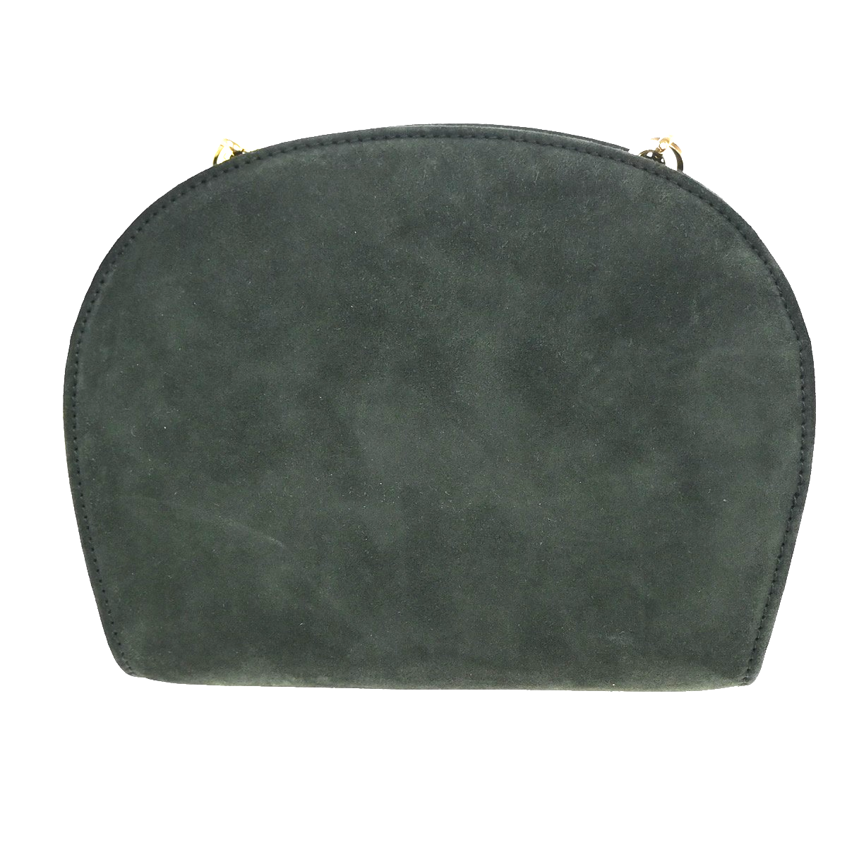 Salvatore Ferragamo Gancini Shoulder Bag Suede Leather Green GHW Italy 34MA212