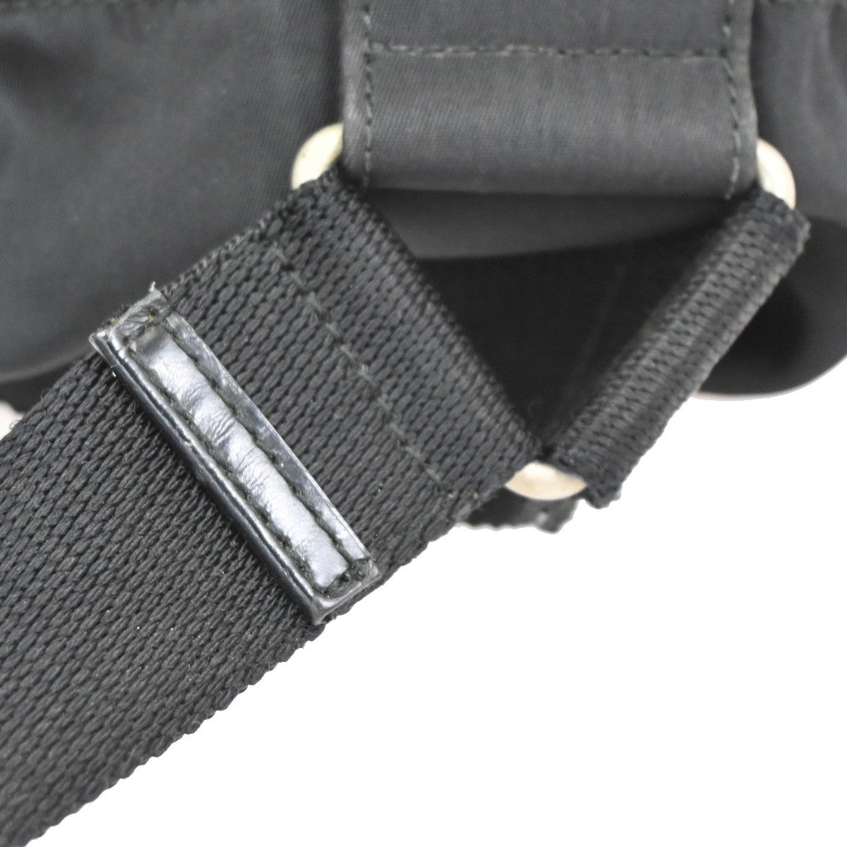 PRADA MILANO Logo Tessuto Strawing Backpack Nylon Leather BK SHW Italy 05CB002
