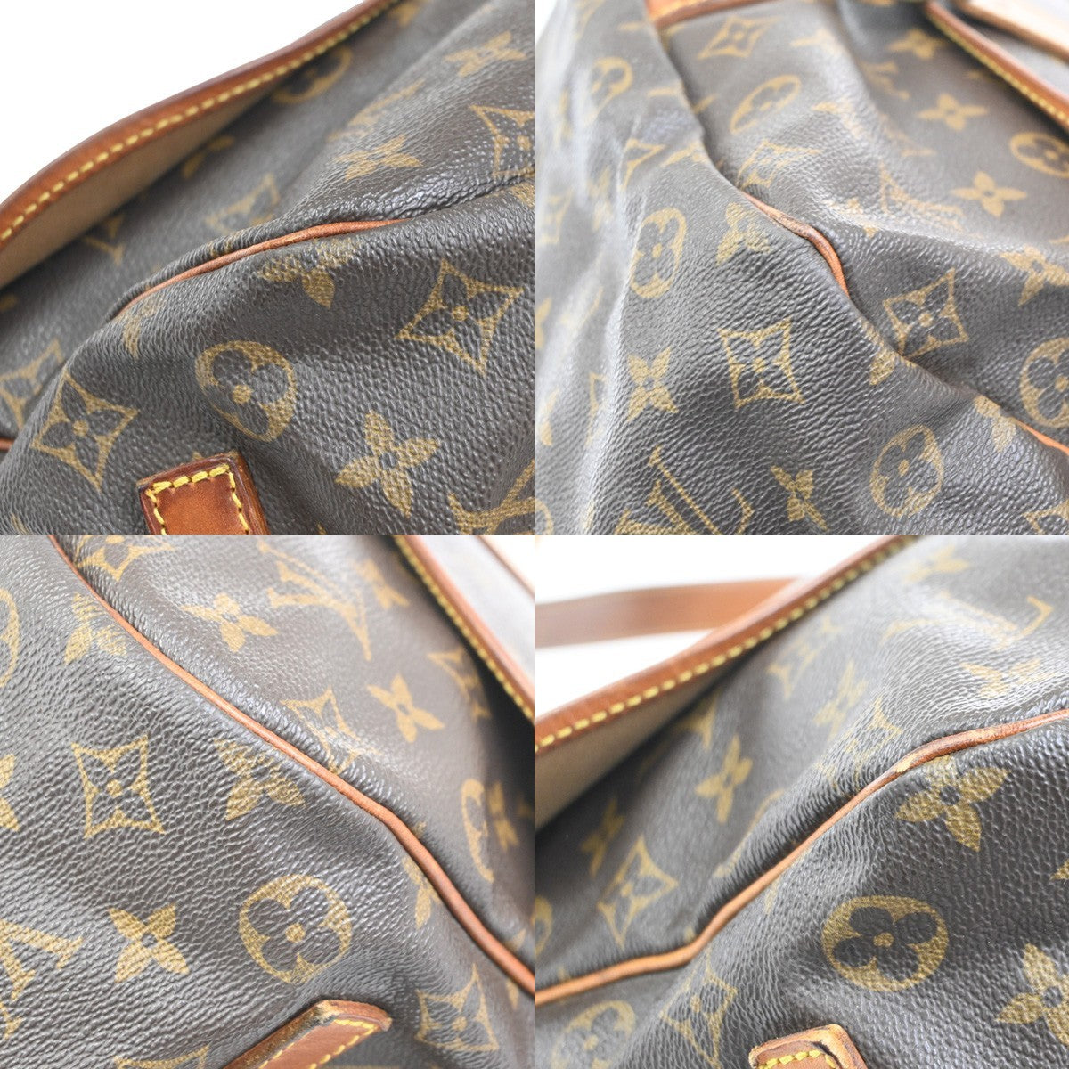 LOUIS VUITTON Saumur 35 Shoulder Bag Monogram Leather BN France M42254 88CA793
