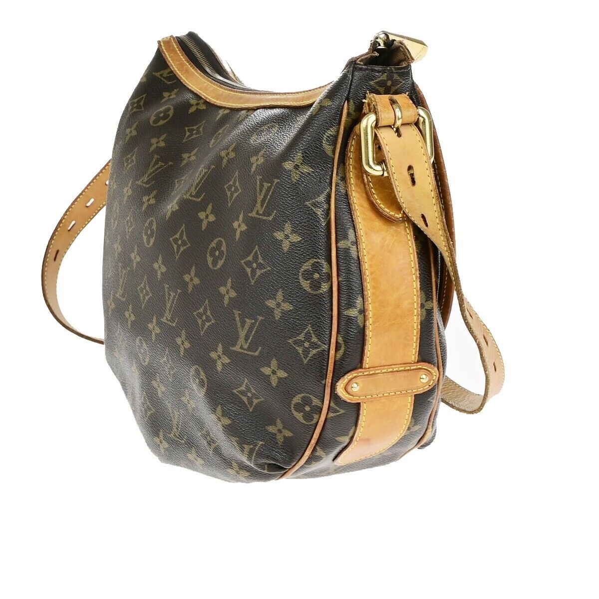 LOUIS VUITTON Tolum GM Shoulder Bag Monogram Leather Brown GHW M40075 37EC917