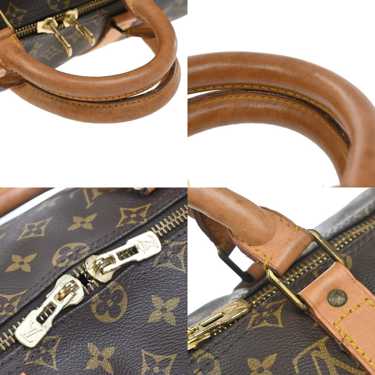 LOUIS VUITTON Keepall 50 Travel Hand Bag Monogram Leather Brown M41426 73EF978
