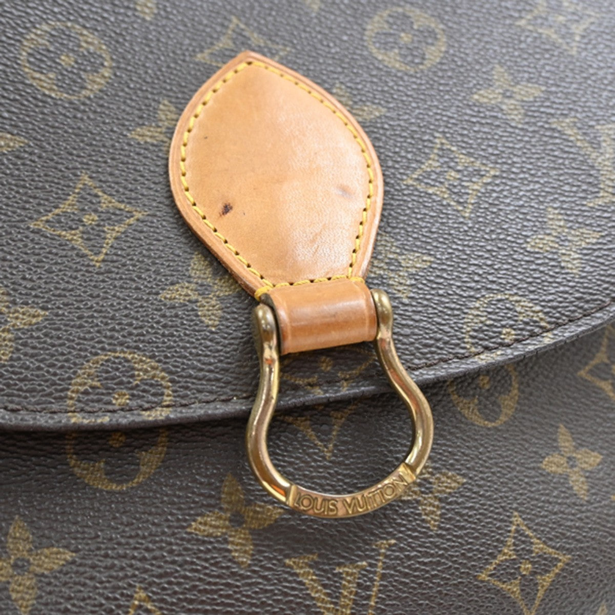LOUIS VUITTON Saint Cloud GM Shoulder Bag Monogram Leather Brown M51242 86SA034