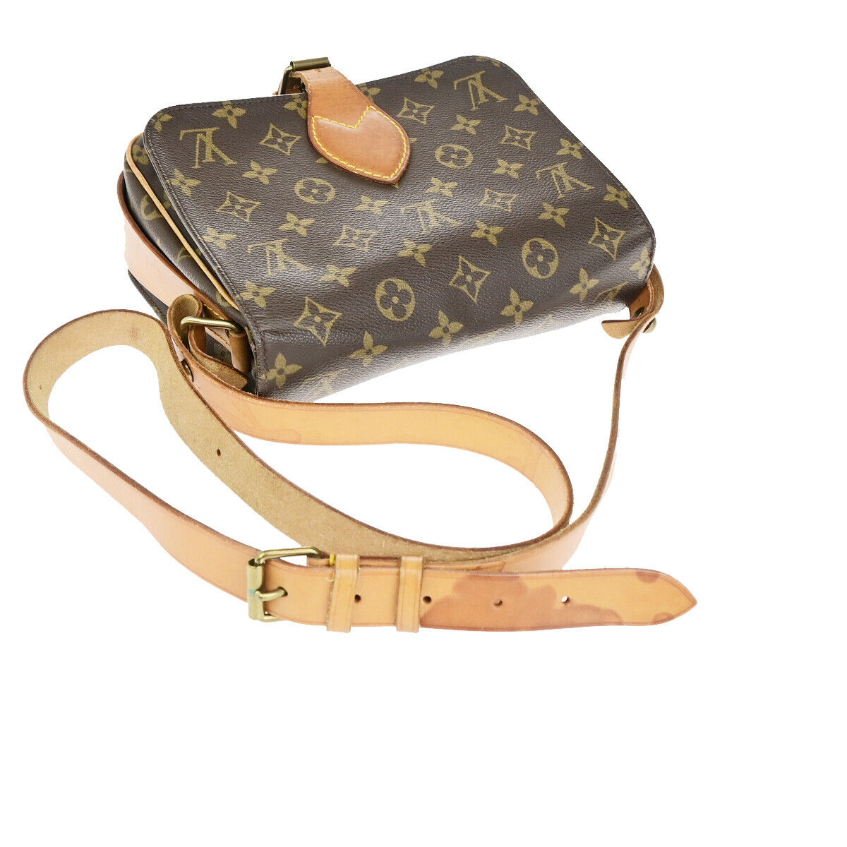LOUIS VUITTON Cartouchiere MM Shoulder Bag Monogram Leather Brown M51253 62SJ519