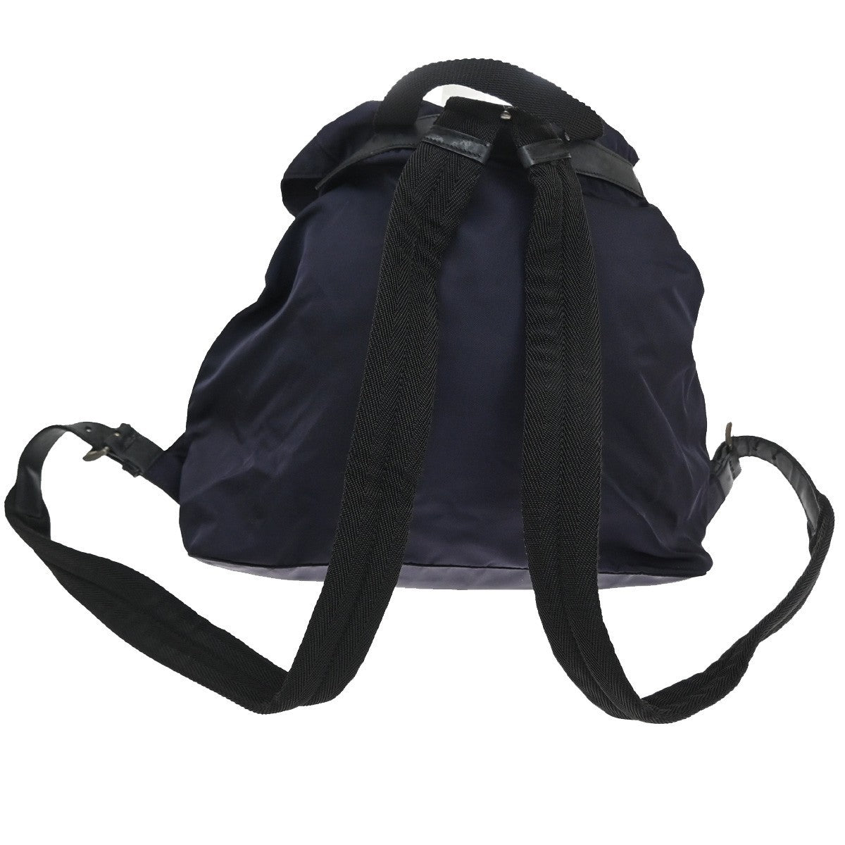 PRADA MILANO Logo Tessuto Drawstring Backpack Nylon Leather NY SHW Italy 35CB021
