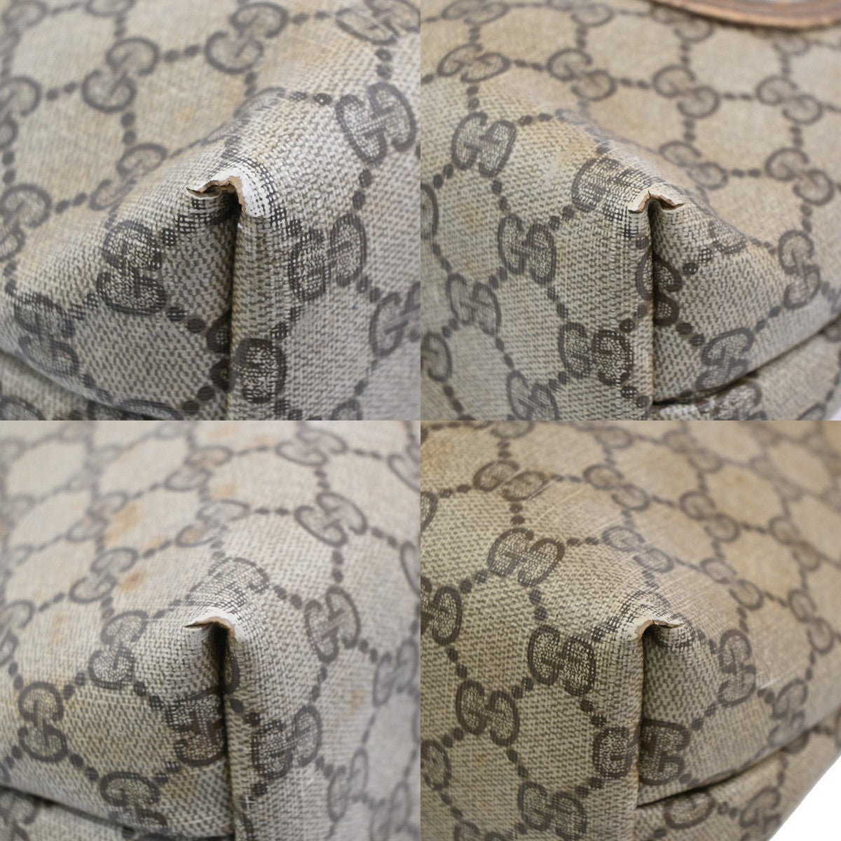GUCCI Logo GG Pattern Sherry Line Shoulder Tote Bag PVC Leather BN Italy 04MA683