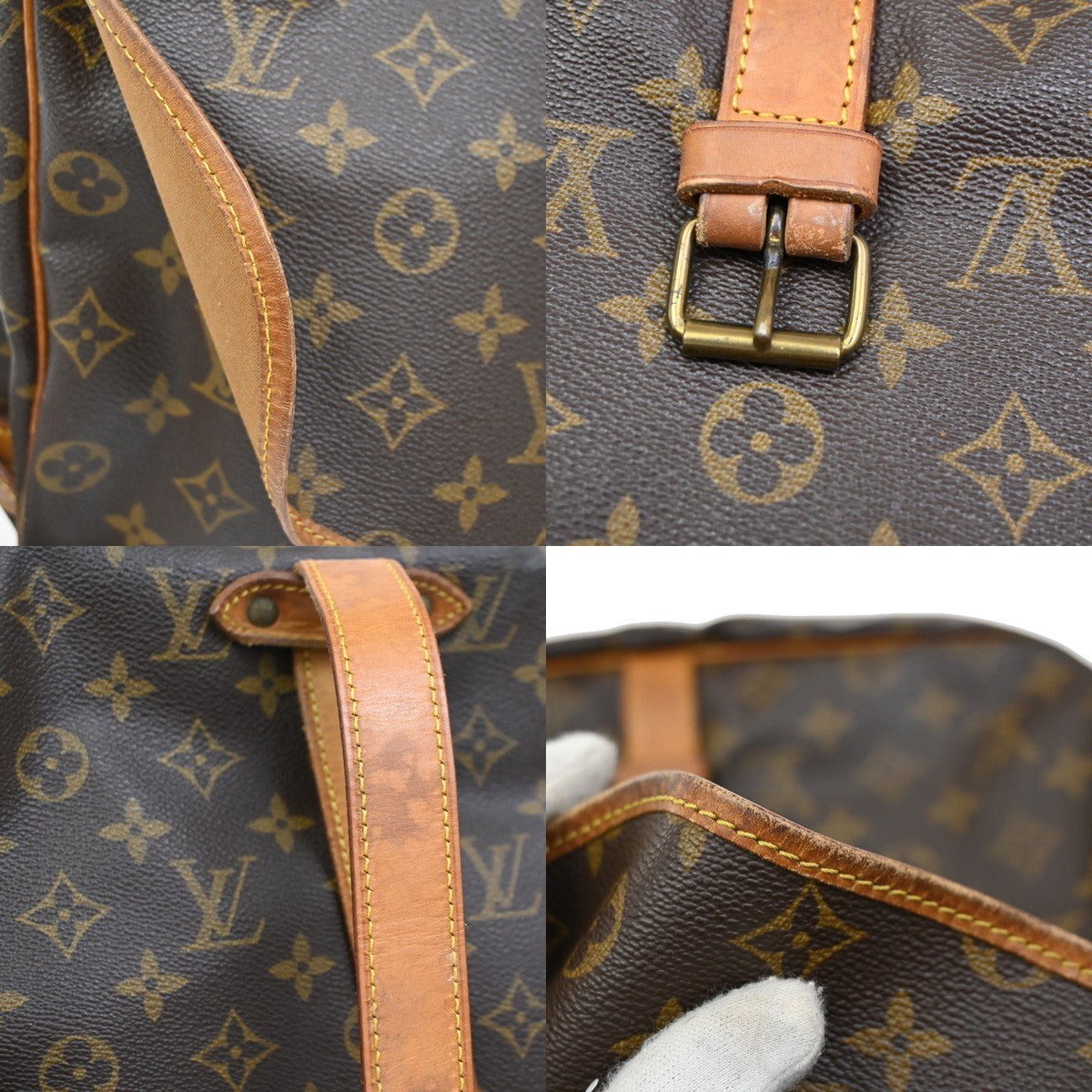 LOUIS VUITTON Saumur 35 Shoulder Bag Monogram Leather BN France M42254 70DA212