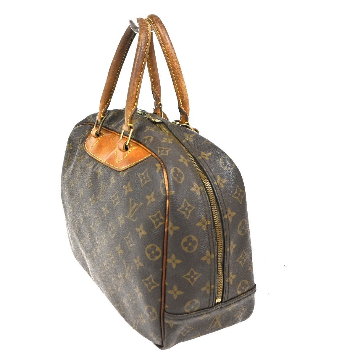 LOUIS VUITTON LV Logo Deauville Hand Bag Monogram Leather Brown M47270 62CA790