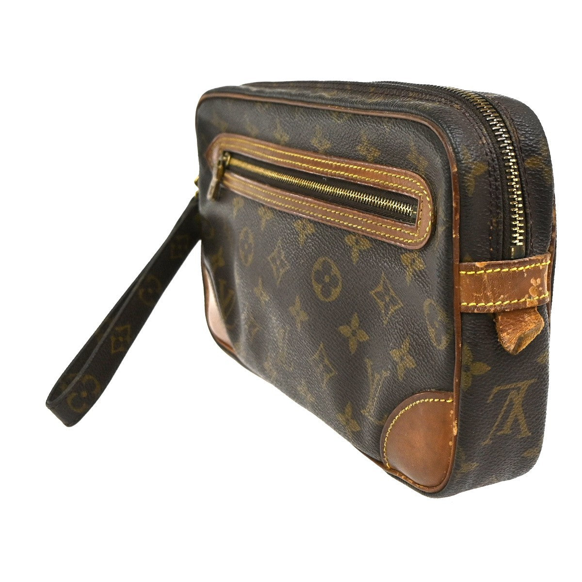 LOUIS VUITTON Marly Dragonne GM Clutch Hand Bag Monogram Brown M51825 05KC609