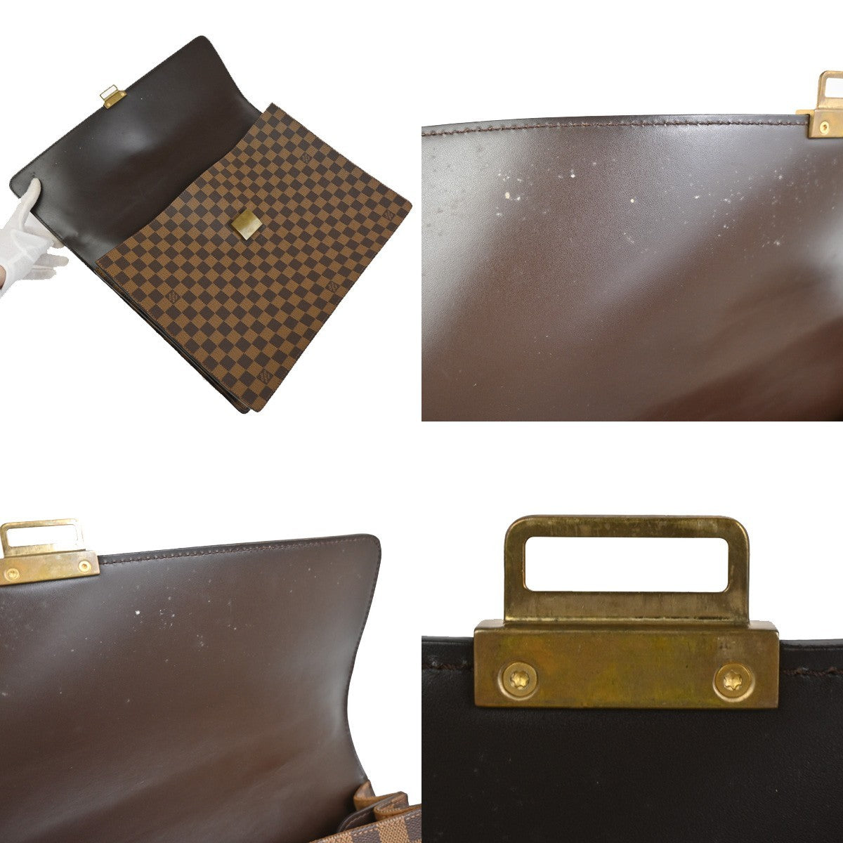 LOUIS VUITTON Altona GM Business Hand Bag Damier Ebene Leather N53312 80CA901