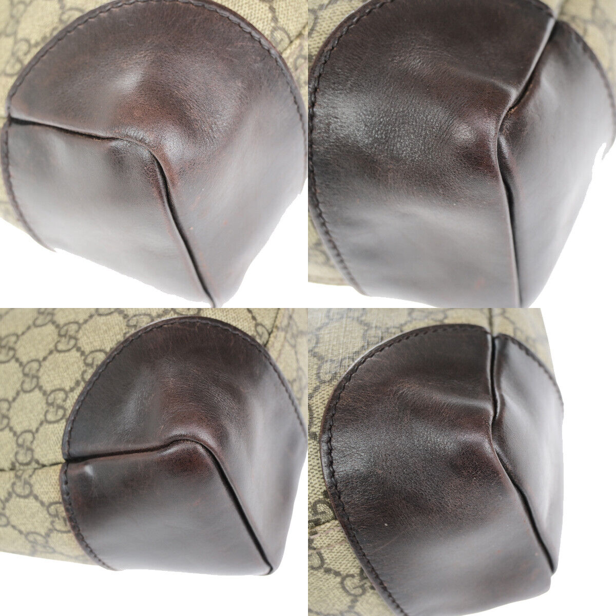 GUCCI Logo GG Pattern Crossbody Shoulder Bag PVC Leather Brown Italy 04YG476
