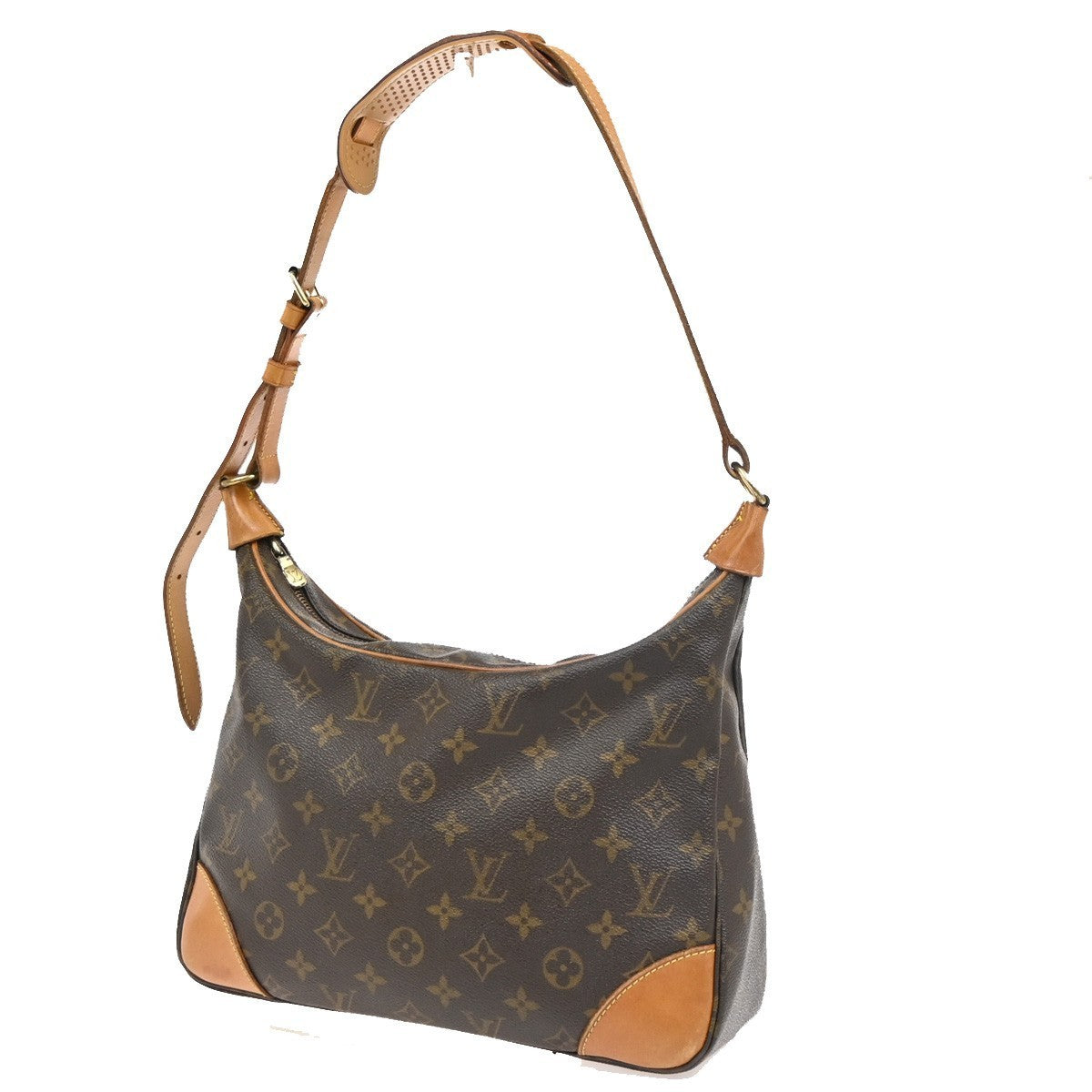 LOUIS VUITTON Boulogne 30 Shoulder Bag Monogram Leather Brown M51265 84PA091