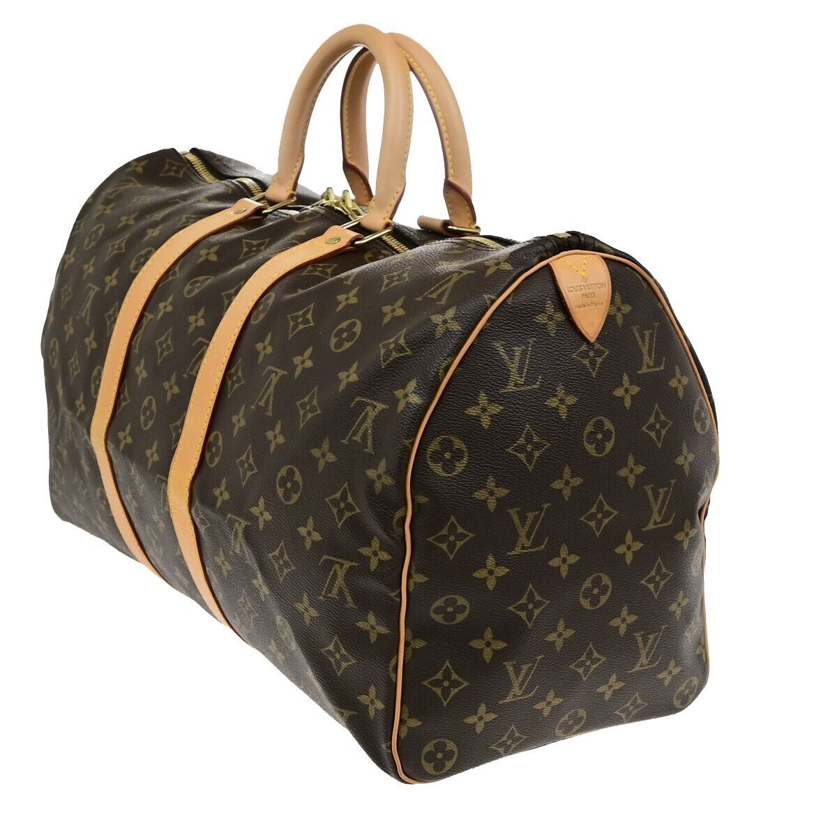 LOUIS VUITTON Keepall 45 Travel Hand Bag Monogram Leather Brown M41428 46EE013