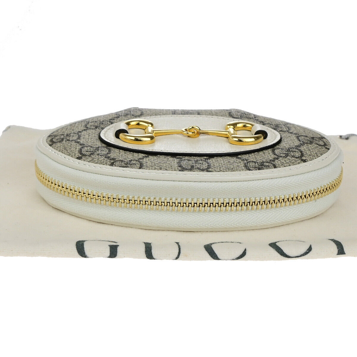 GUCCI Horsebit 1955 GG Pattern Coin Case Wallet Supreme Leather WE BN 79RK736