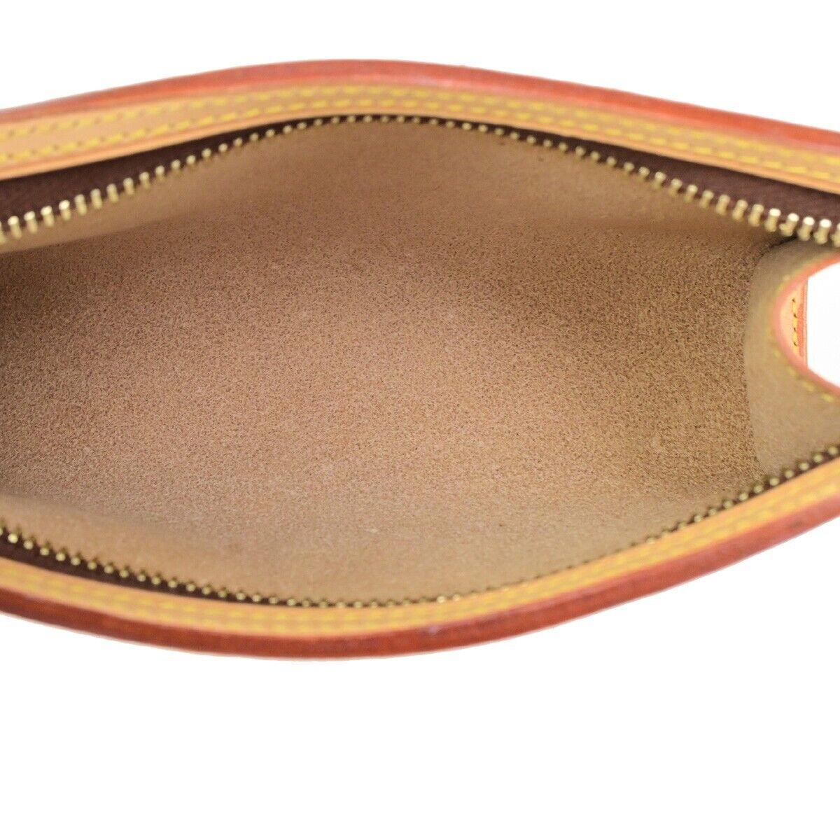 LOUIS VUITTON Logo Cabas Ambre  Pouch Bag Nomade Leather Beige Spain 04SJ427