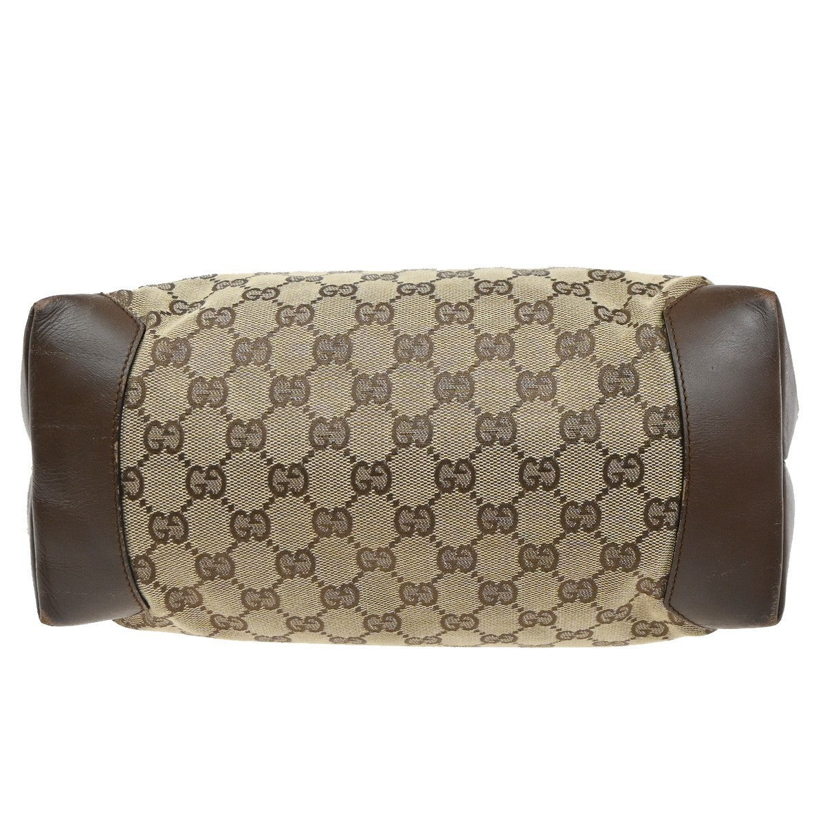 GUCCI Logo GG Pattern ShoulderTote Bag Canvas Leather Beige Italy 62MA132