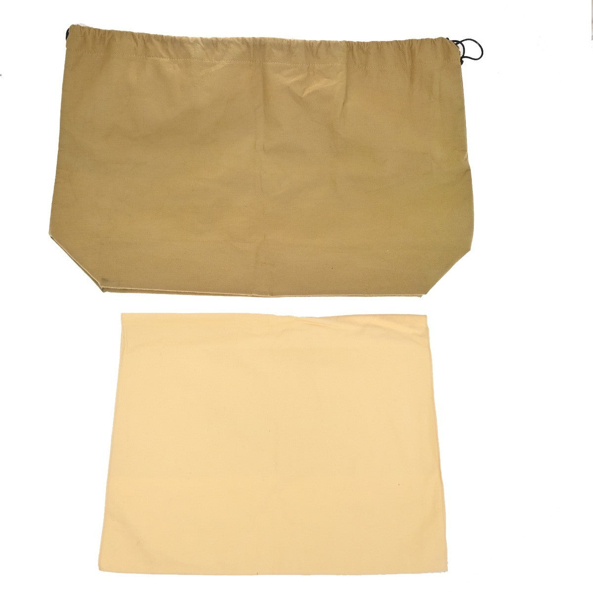 LOUIS VUITTON Logo 10 Set Dust Bag Drawstring Canvas Cotton Beige Brown 09KP043