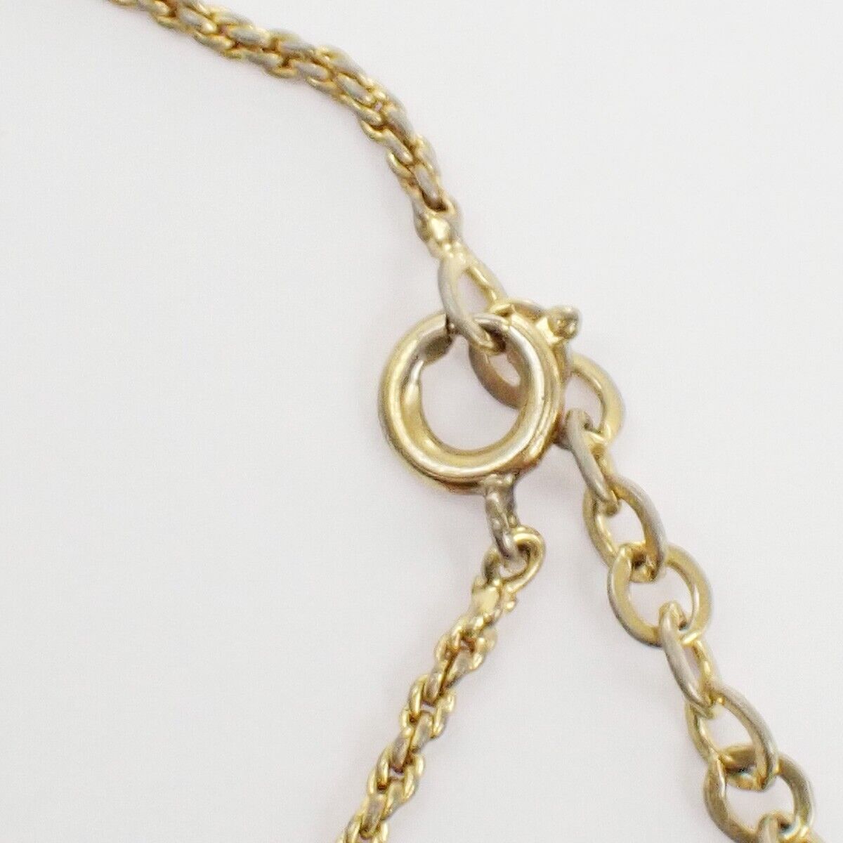 CHRISTIAN DIOR CD Logo Pendant Charm Necklace Gold Accessory 04ED431