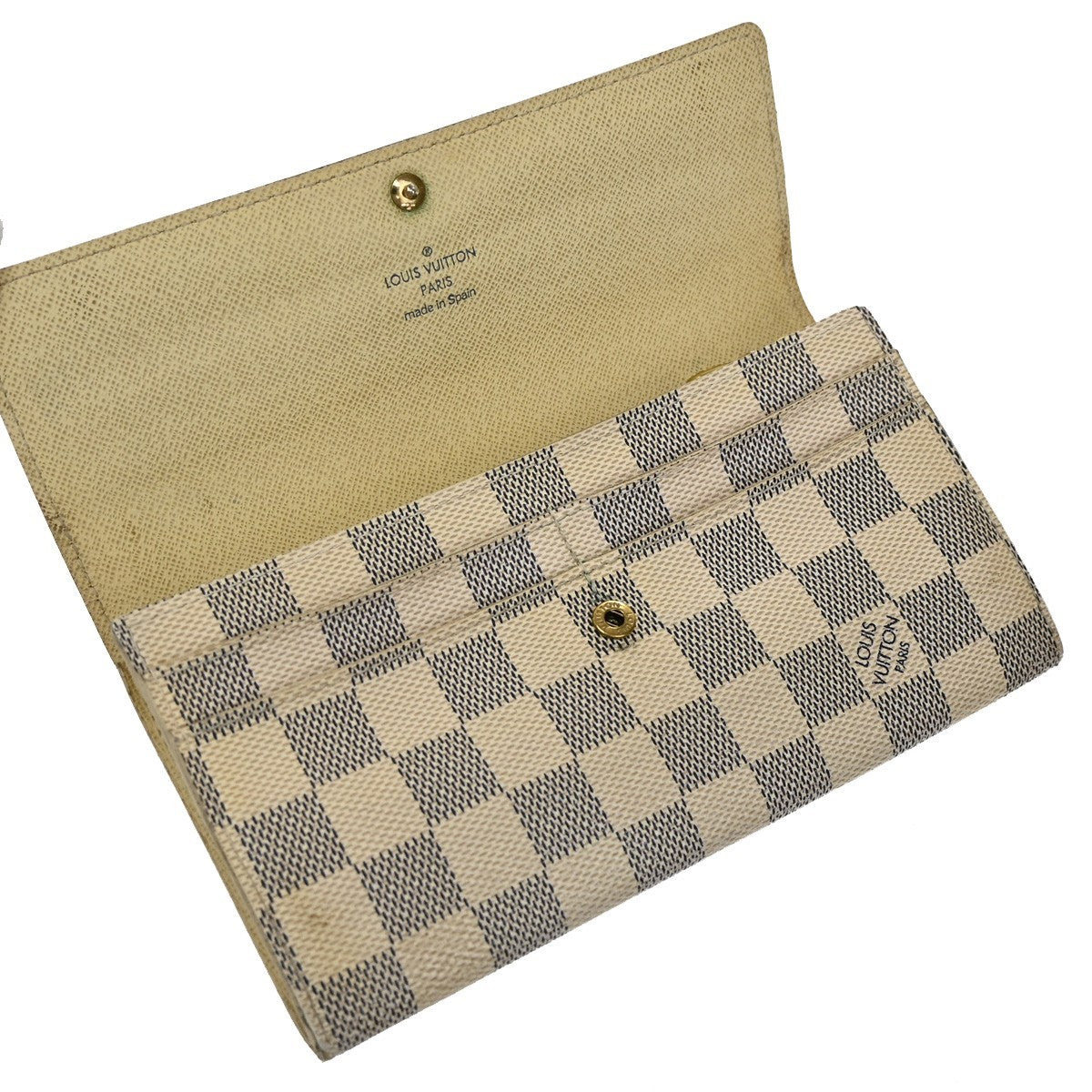 LOUIS VUITTON Portefeuille Sarah Long Wallet Damier Azur White N61735 05KB398