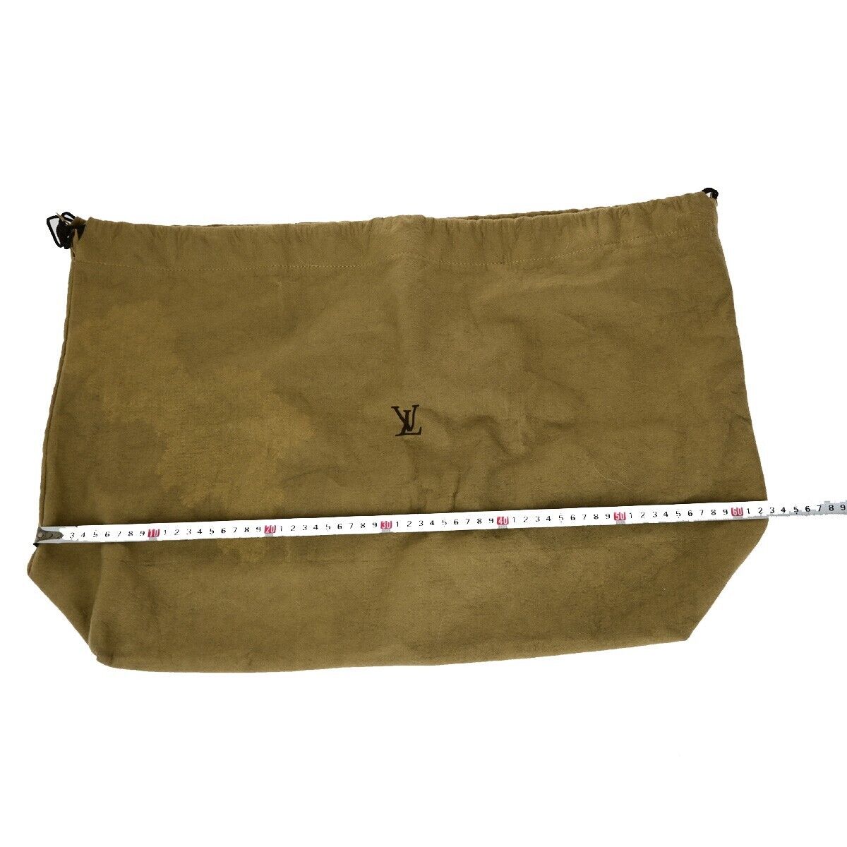 LOUIS VUITTON Logo 10 Set Dust Bag Drawstring Canvas Cotton Beige Brown 08EB499