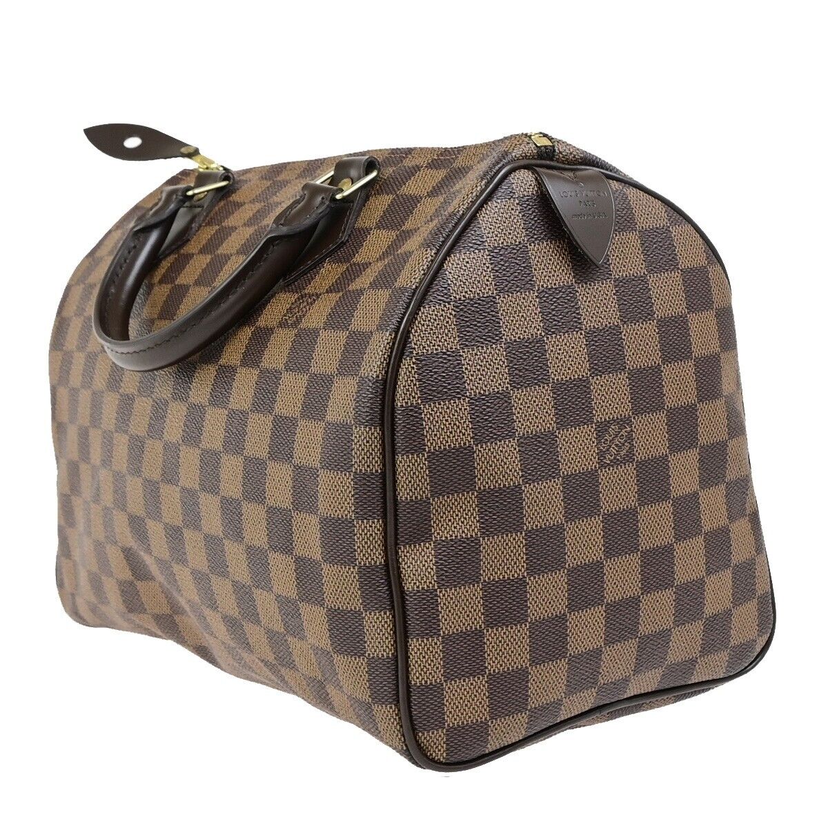 LOUIS VUITTON Speedy 30 Travel Hand Bag Damier Leather Brown N41364 664RK684