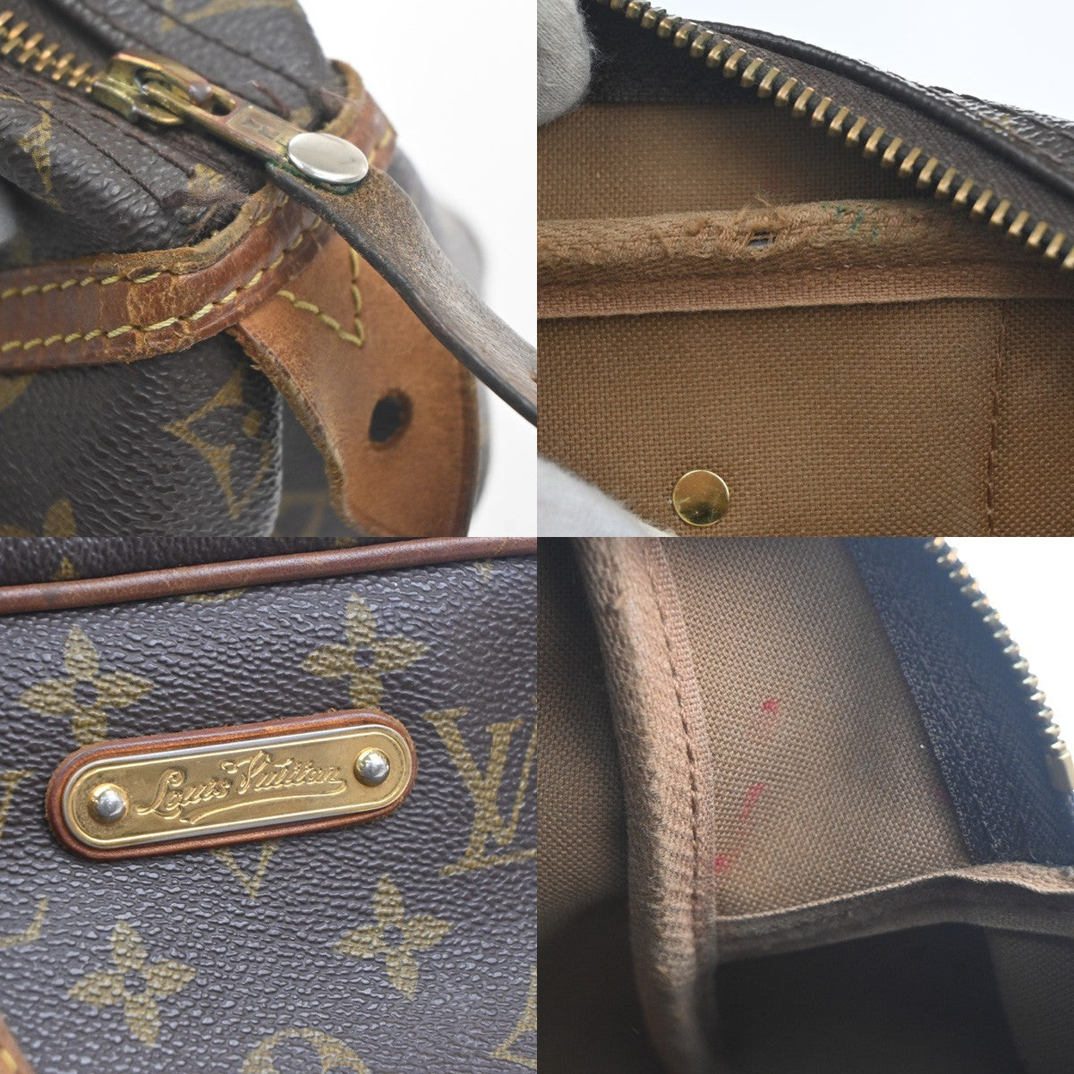 LOUIS VUITTON Montorgueil PM Shoulder Bag Monogram Leather Brown M95565 31MA449