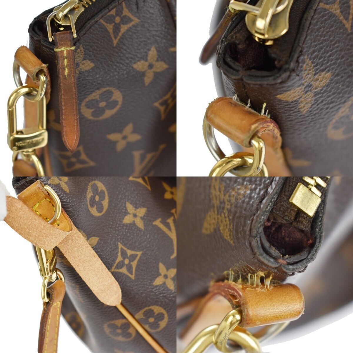 LOUIS VUITTON Turenne PM 2Way Hand Bag Monogram Leather Brown M48813 98YB867