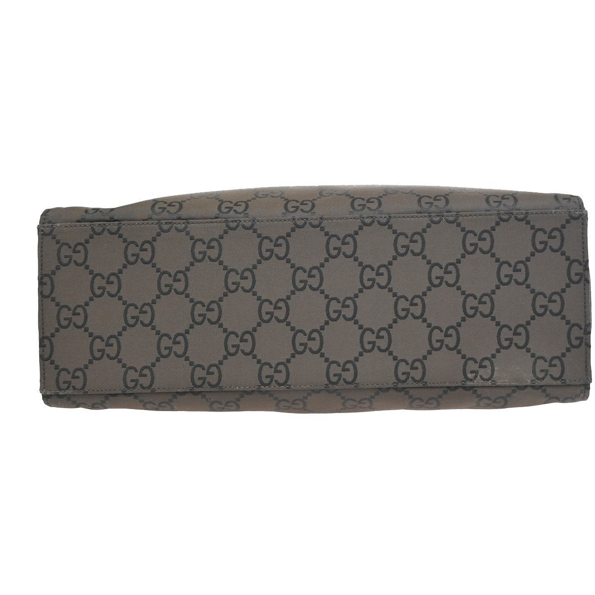 GUCCI Logo Bamboo GG Pattern Hand Bag Nylon Leather Brown SHW Italy 80KC947
