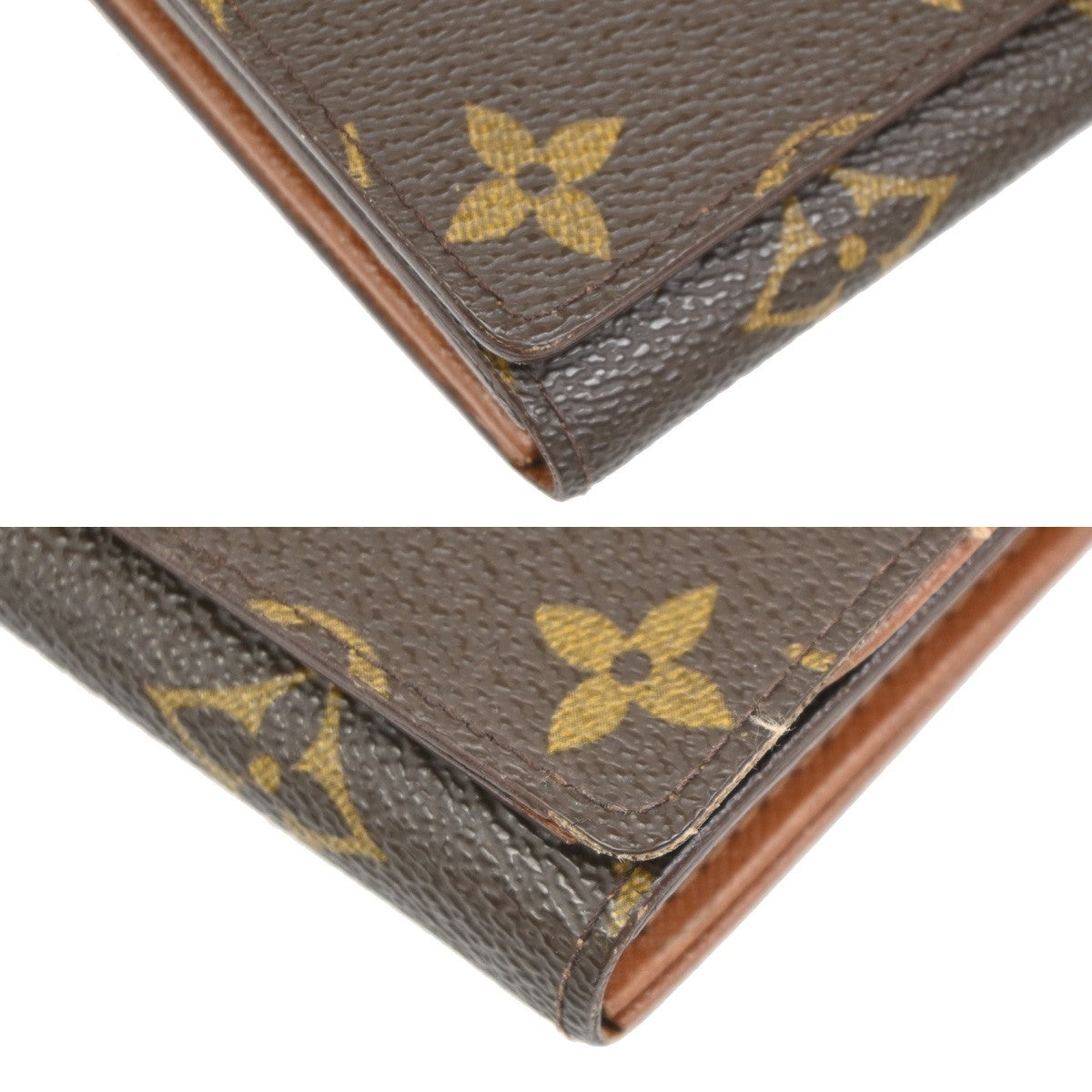 LOUIS VUITTON Porte Monnaie Billets Tresor Wallet Monogram Brown M61730 09ZA134