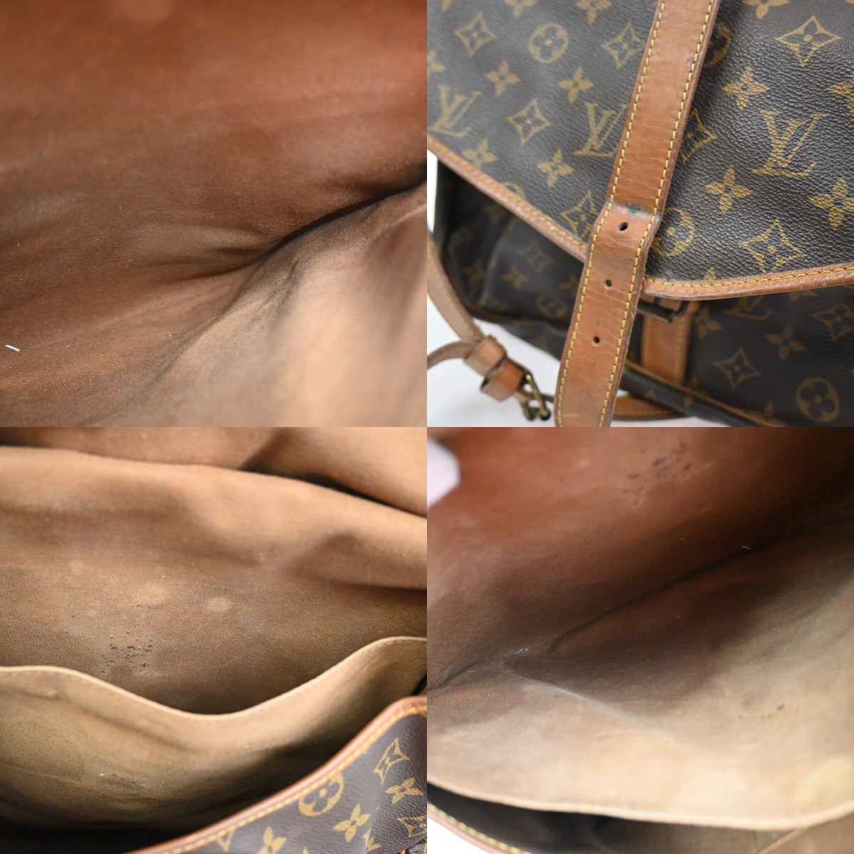 LOUIS VUITTON Saumur 35 Shoulder Bag Monogram Leather BN France M42254 39SA068